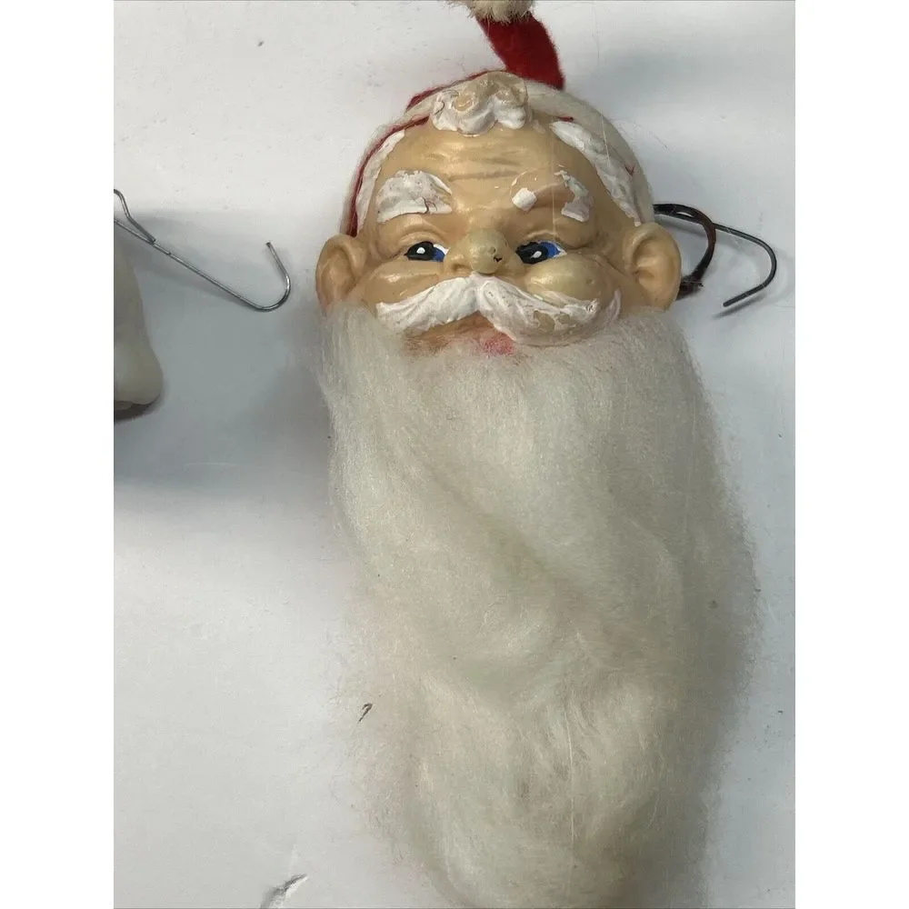 Lot of 7 Vintage Christmas Ornaments Reindeer Santa Bear Radio Flyer Retro‎